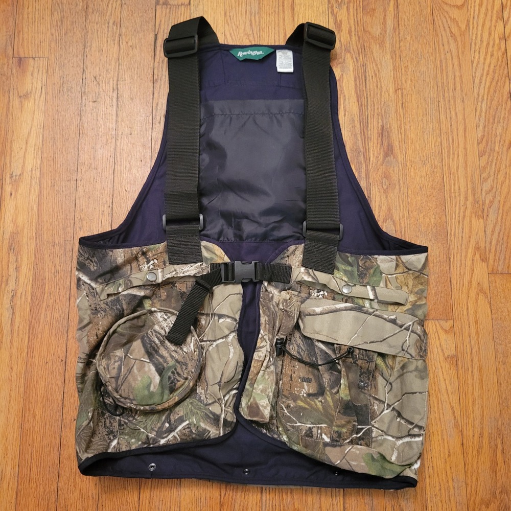 Remington M/L Hunting Turkey Vest Camo Realtree Multi Pocket Game Pouch Orange